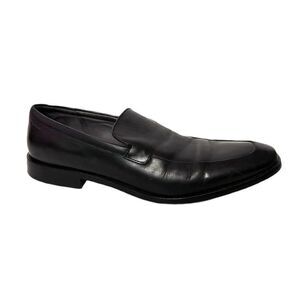 Ecco Black Leather Slip On Loafer Dress Shoes